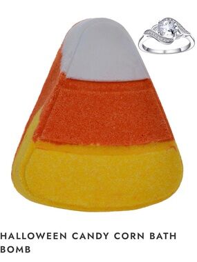 Jackpot candles Halloween - Candy Corn Luxury Bath Bomb - w/mystery ring